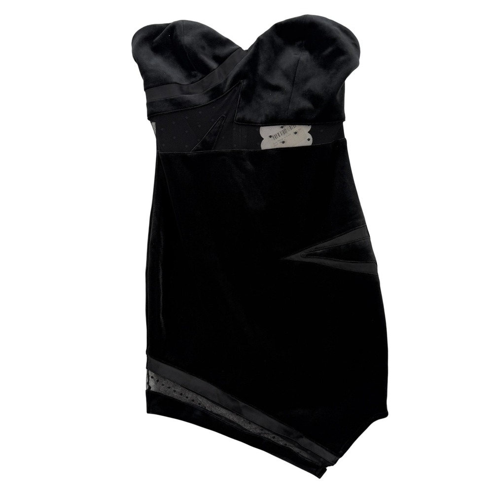 Boss Babe‎ Collection Dress Womens Medium Black Spice Things Up Strapless Velvet